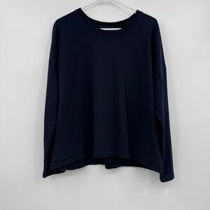 Madewell Top Women XL Blue Long Sleeve Saunter Sweatshirt Comfy Sleep Lounge